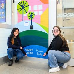 Radiant Currents Artist Wandy Cheng with assistance from Amanda Busby